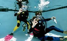 Kids learn scuba dive